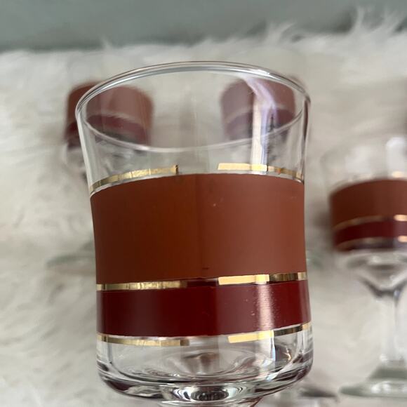 Vintage 70s Libbey goblet 8 piece glassware set - Picture 7 of 9